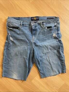 Lucky Brand Light Blue Distressed Denim Cutoff Shorts Size 14